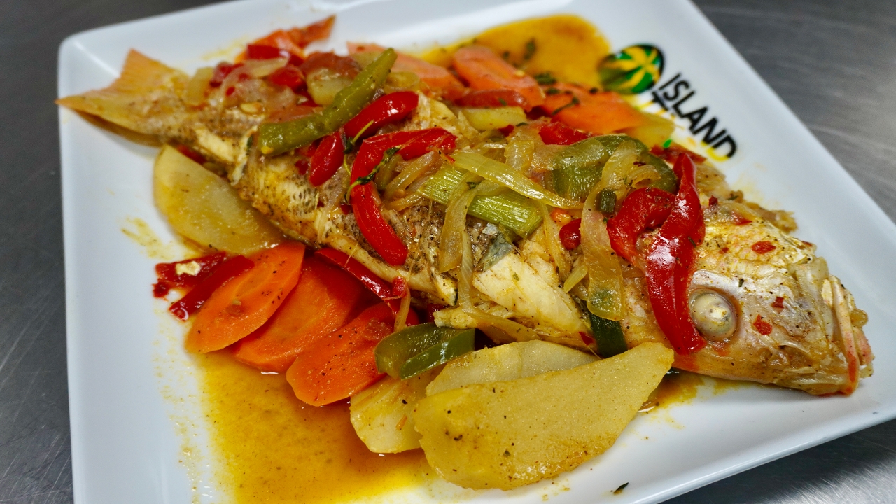 Steam Snapper Dinner.