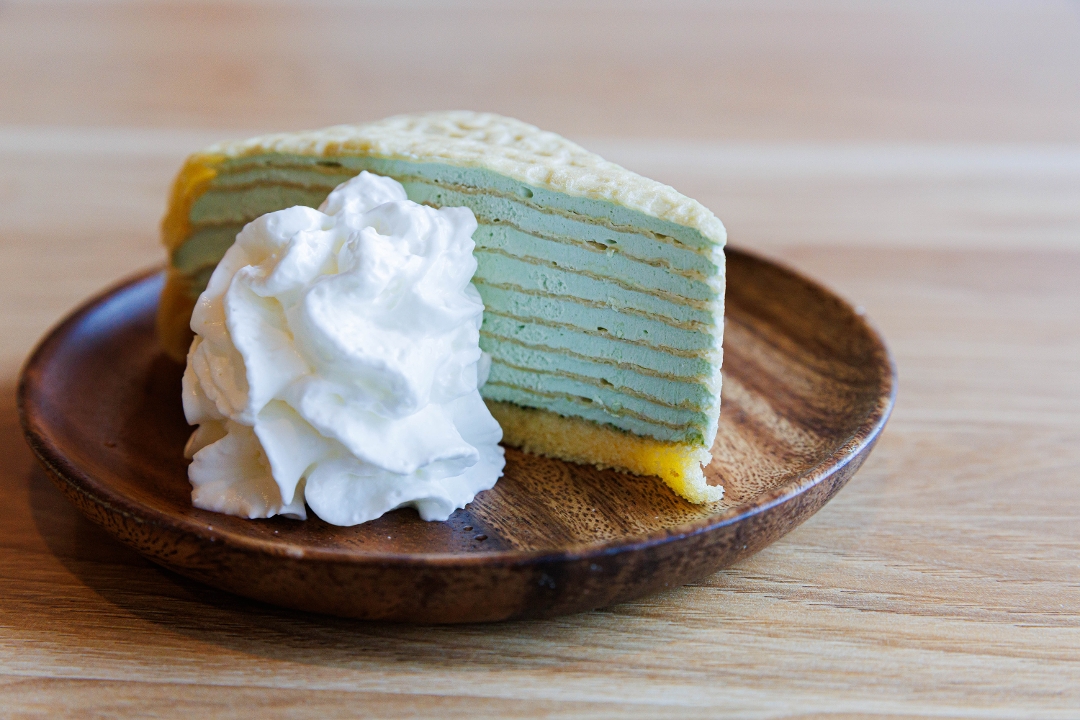 Matcha Crepe Cake.