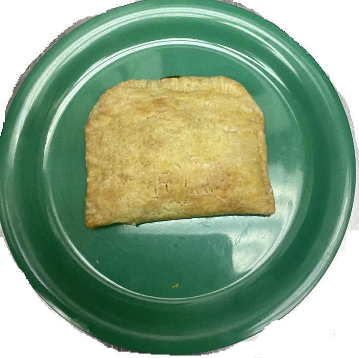 Curried chicken patty.