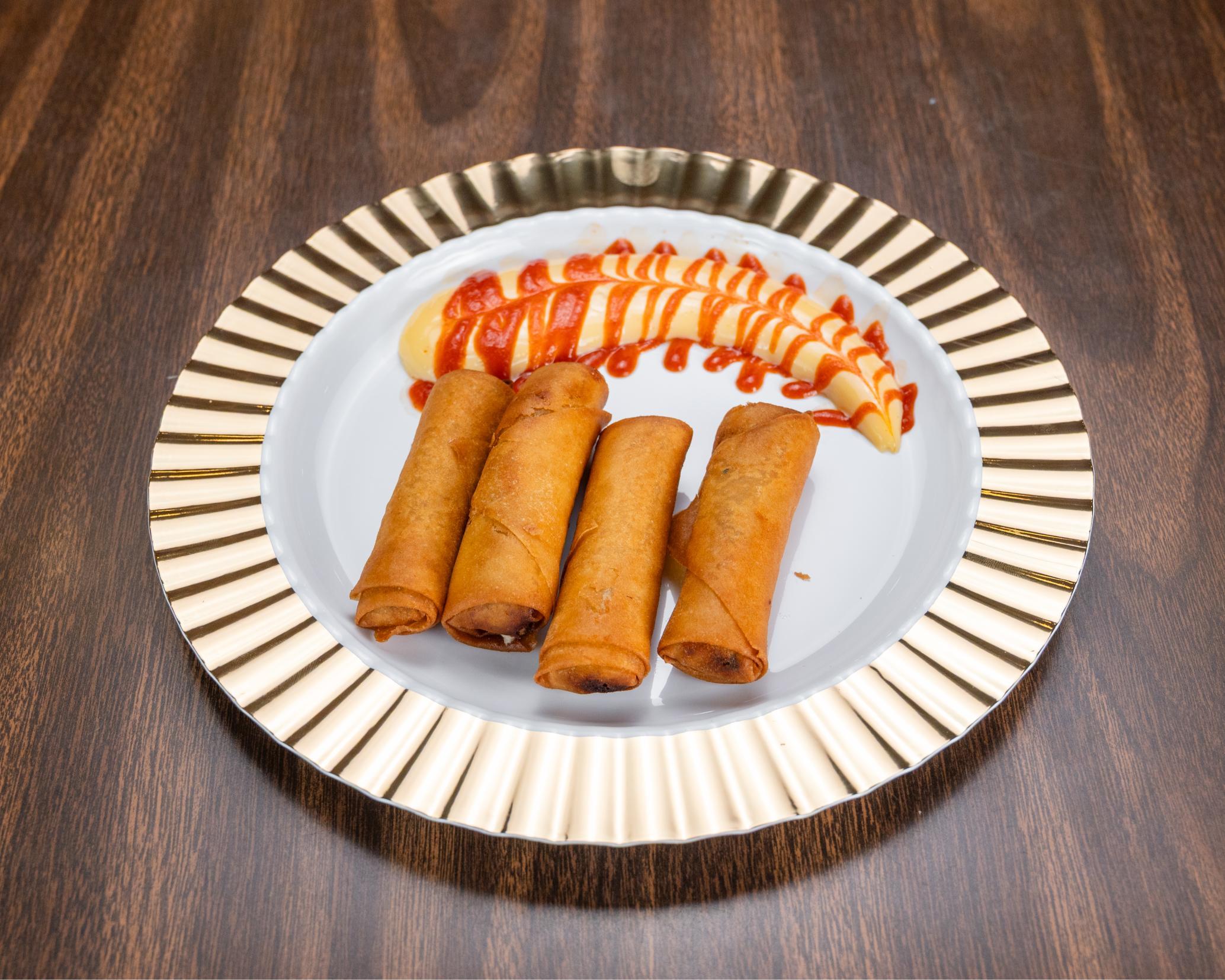 A9: Crab and Cream Cheese Rolls.