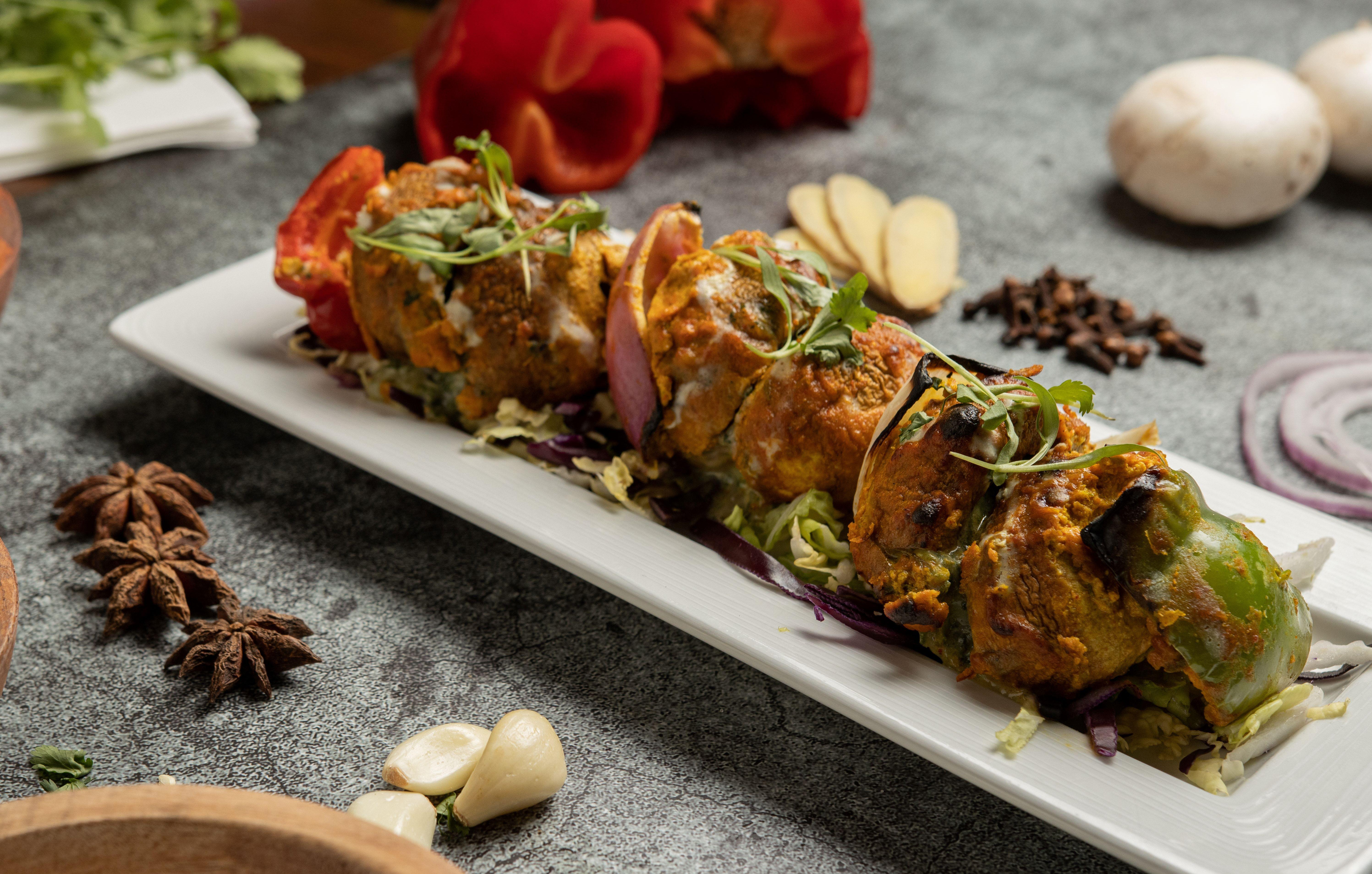 Tandoori Stuffed Mushroom.