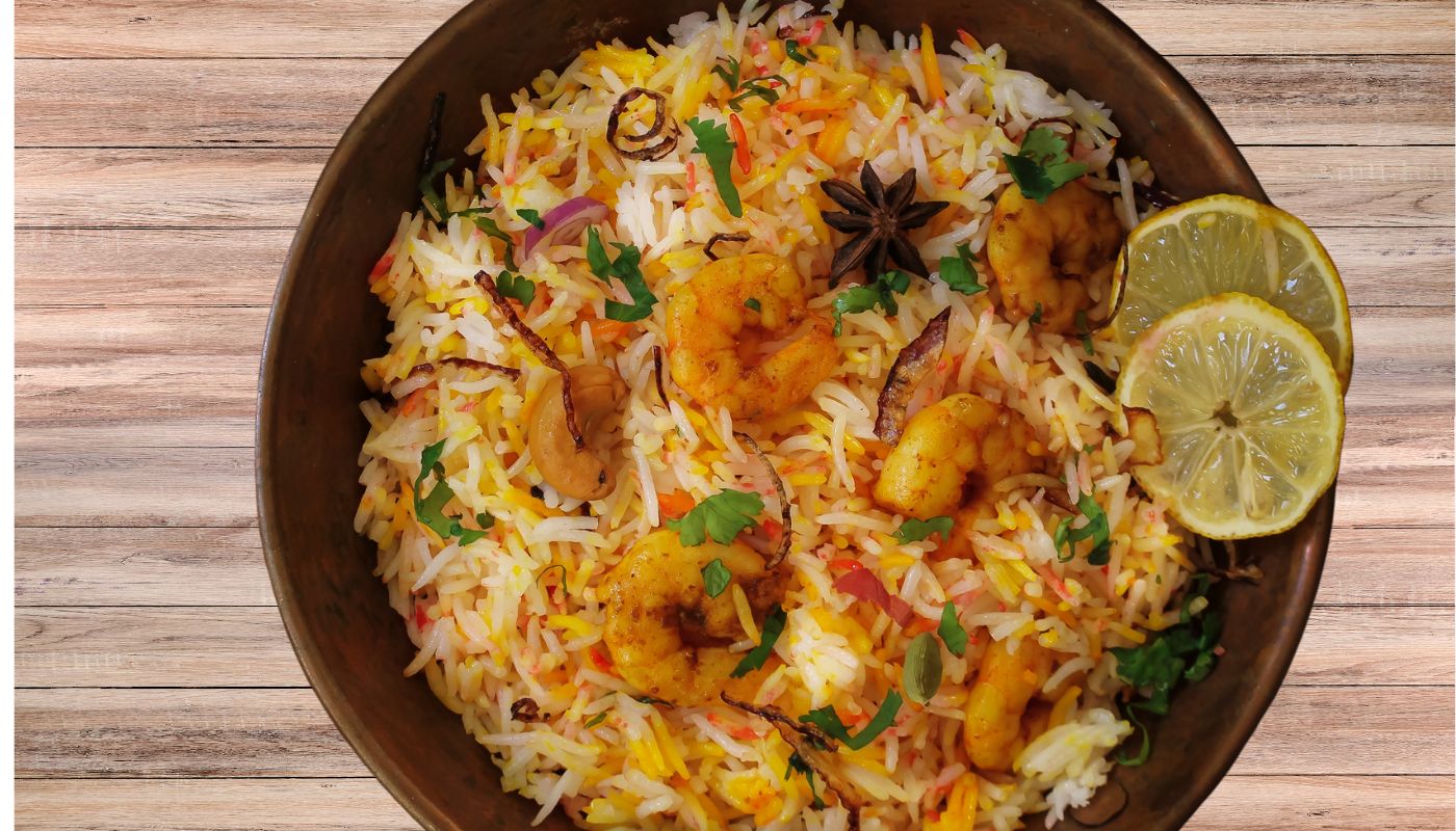Shrimp Biryani.