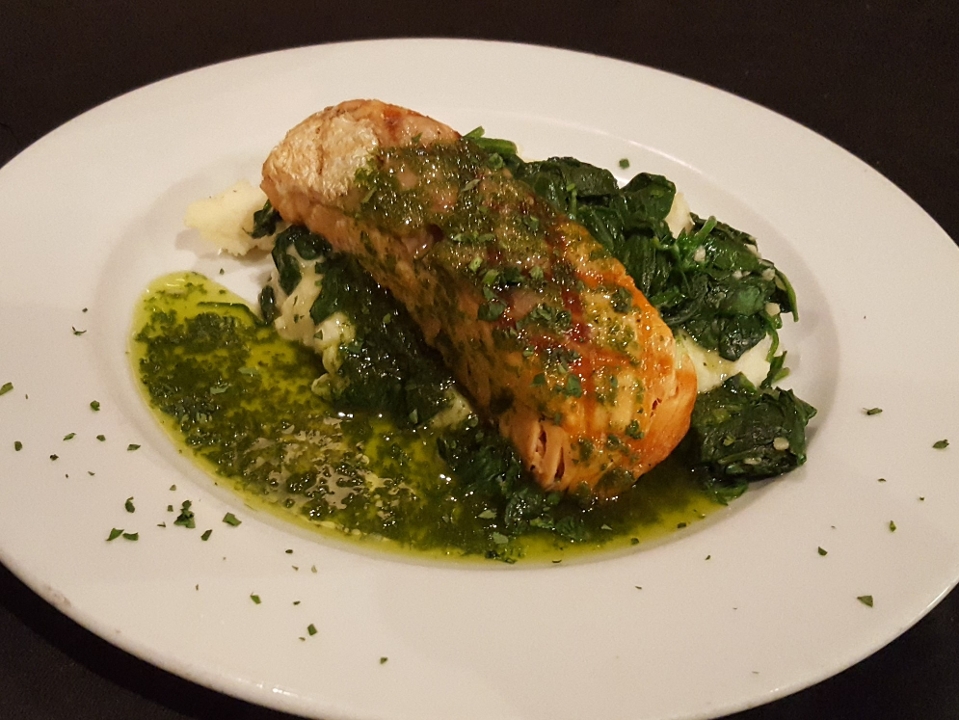 Salmon Salsa Verde.