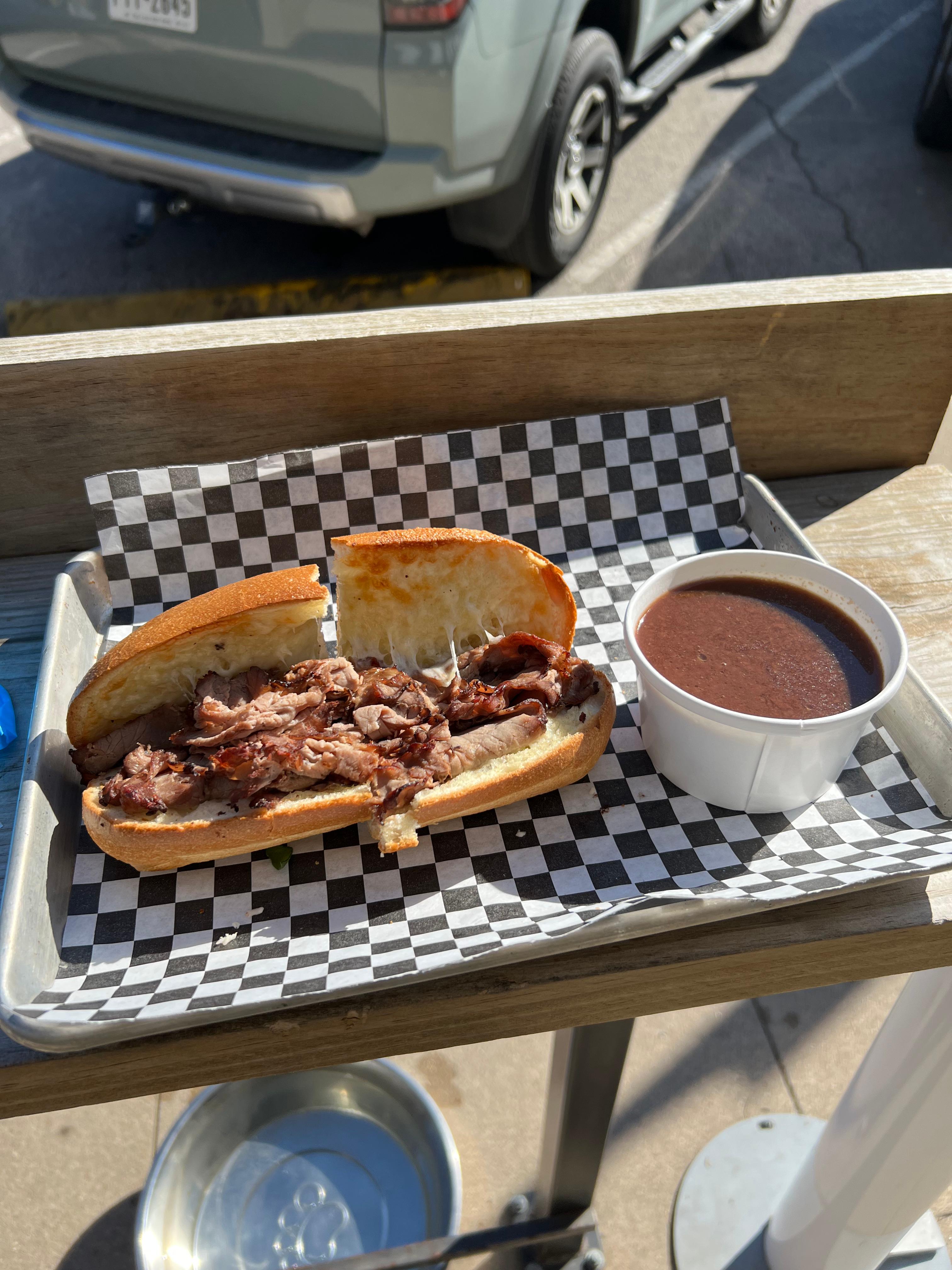 French Dip Sandwich.