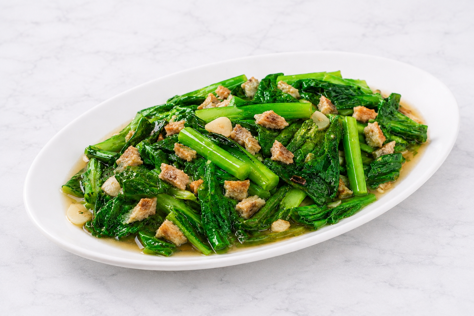 Chinese Broccoli w/ Salted Fish.