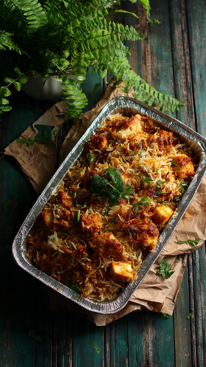 Party Tray - Hyderabadi Dum Biryani (Paneer Veg).