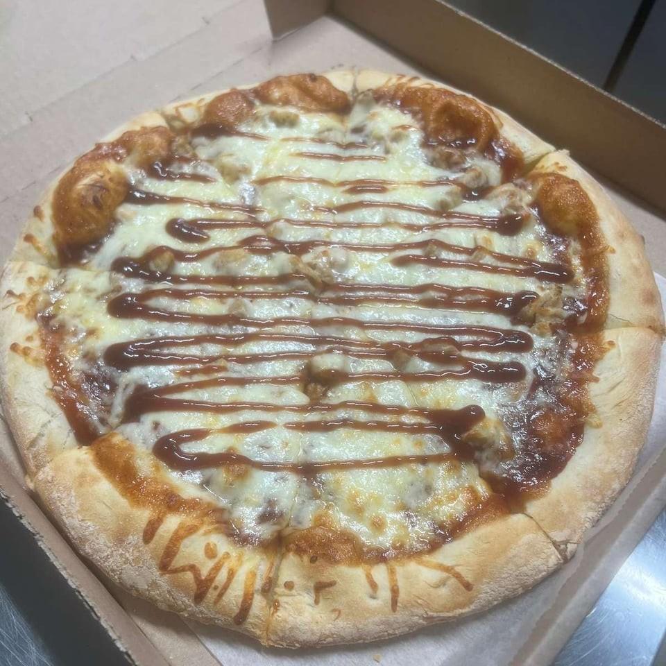 BBQ Chicken Pizza.