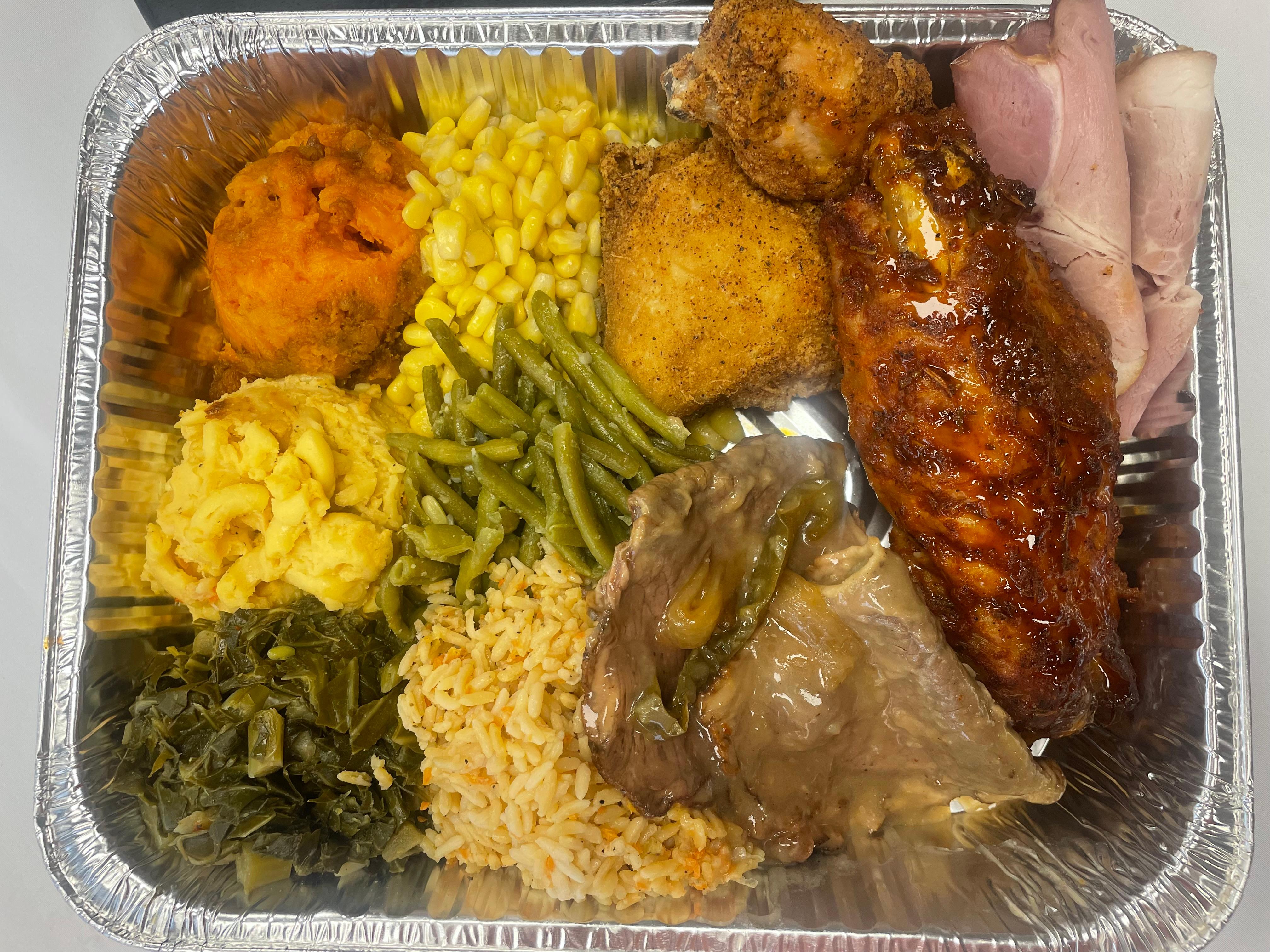 Classic Sunday Supper | Ham, Beef, Turkey Wing, Fried.