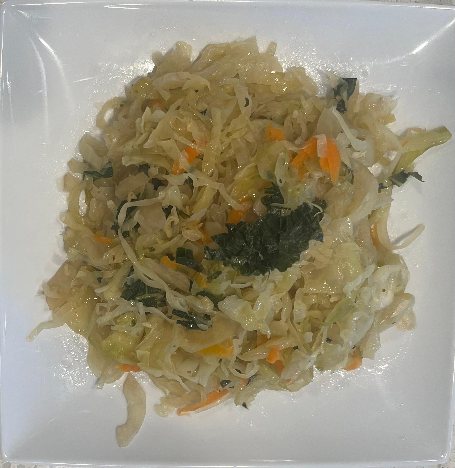 Steamed Cabbage & Kale.