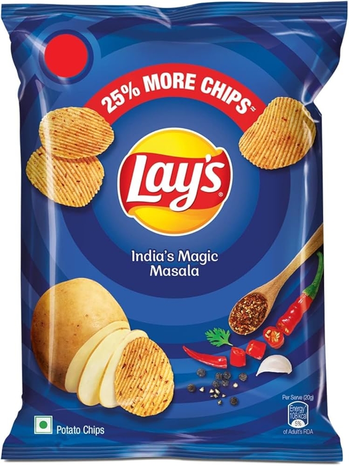 Lays Indian Masala Potato Chips.