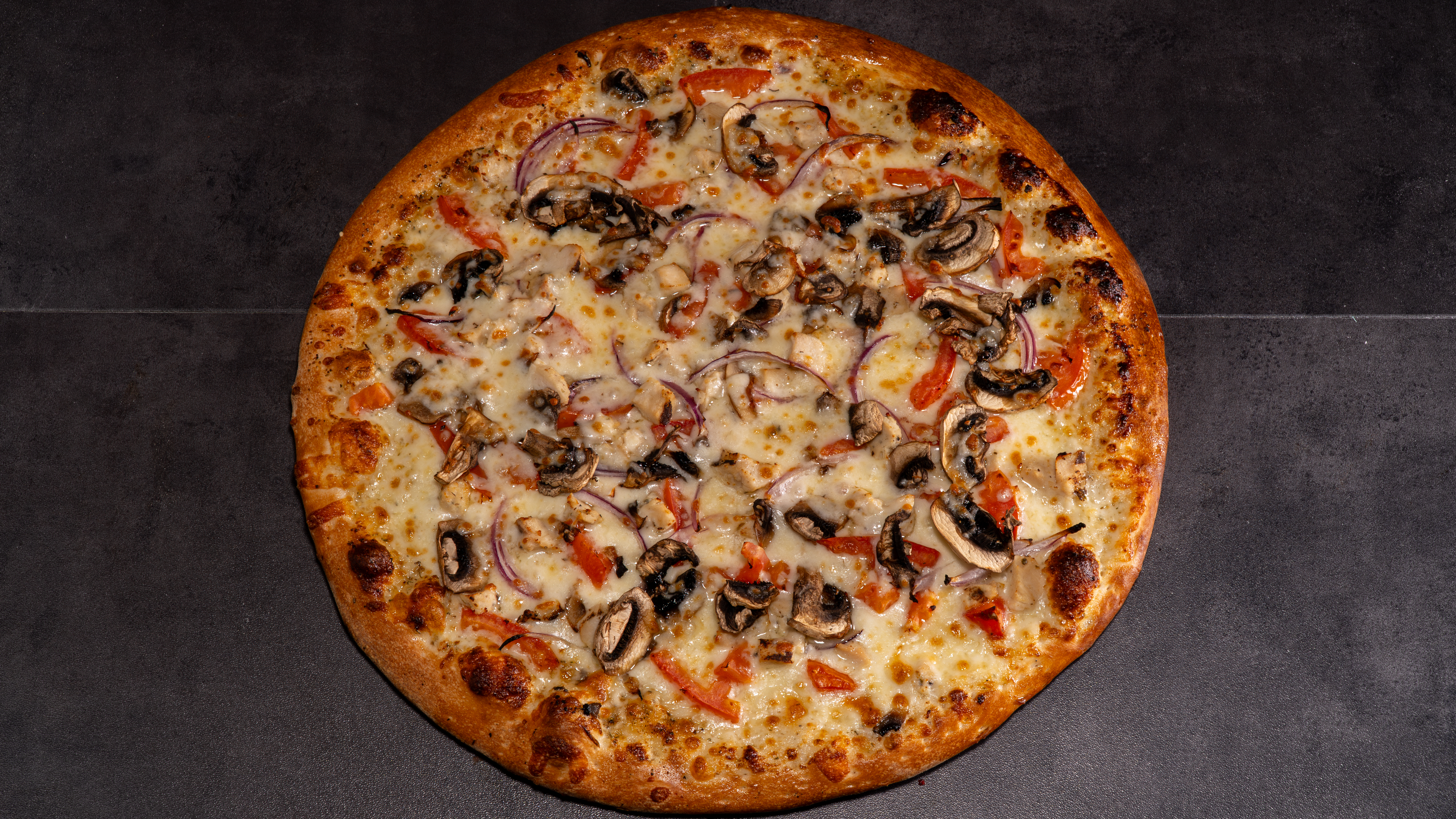 Garden Chicken Pizza.