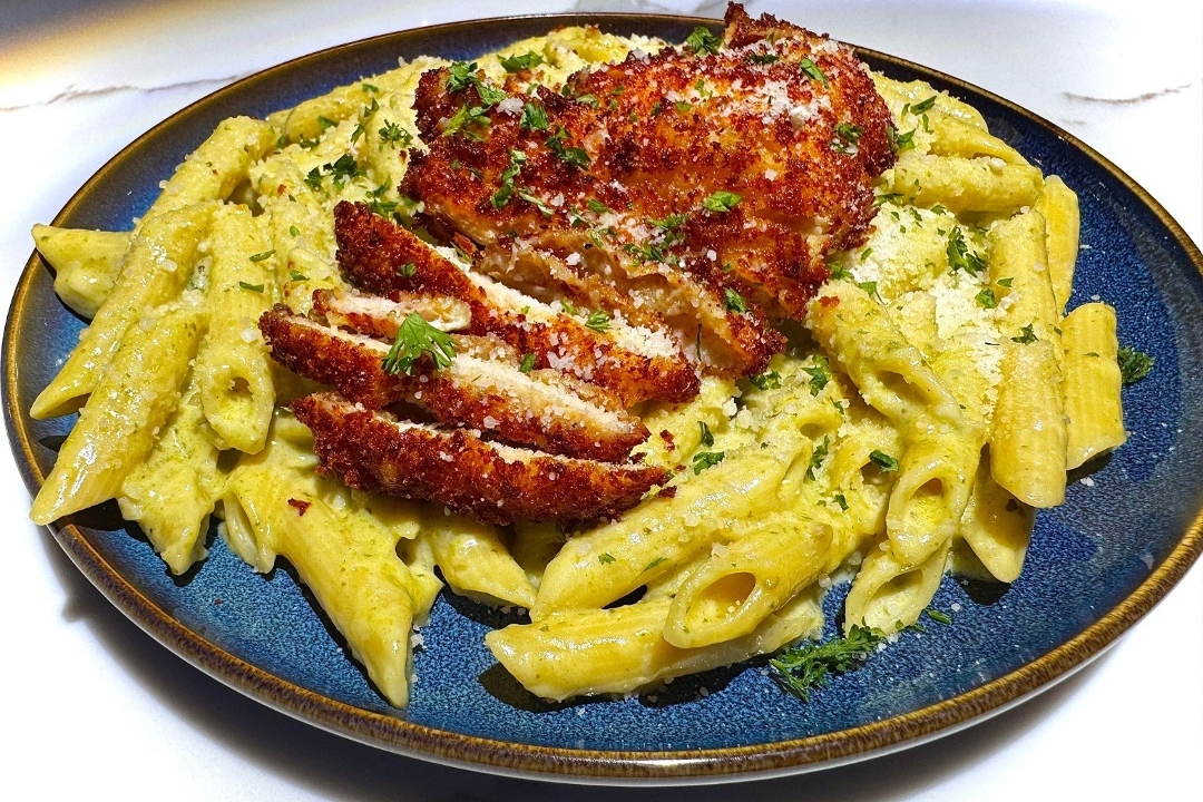 Pesto Alfredo Pasta.