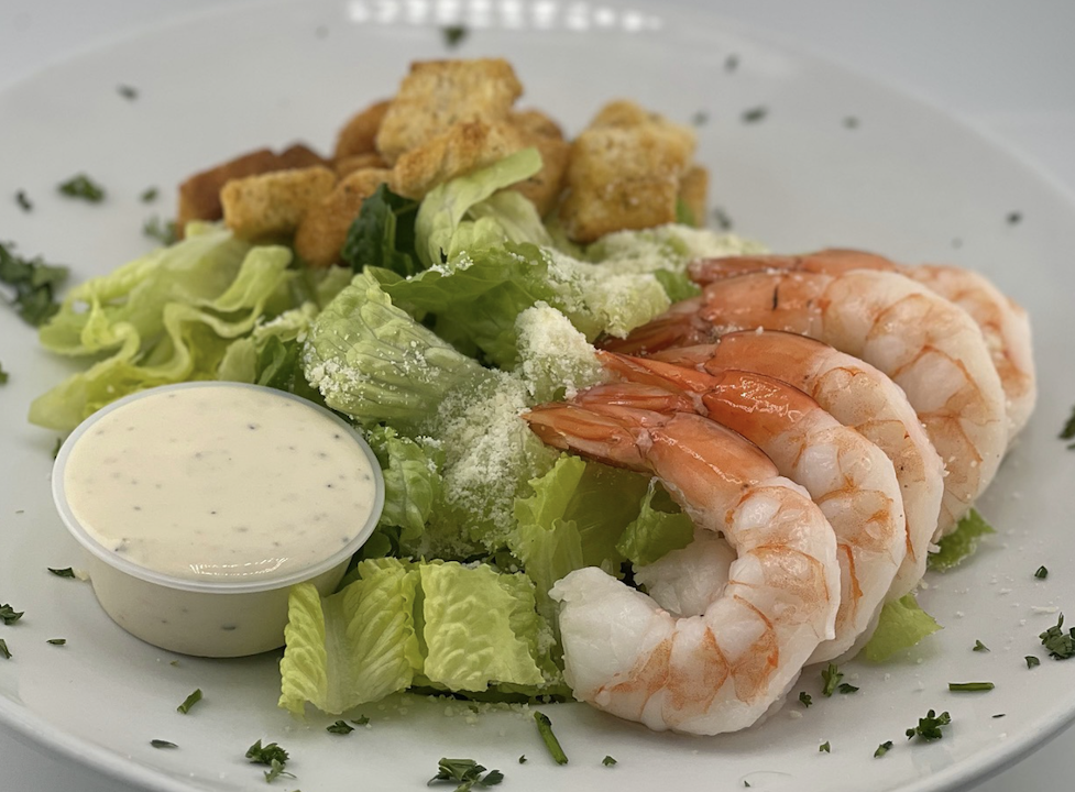 Caesar Salad with Shrimp.