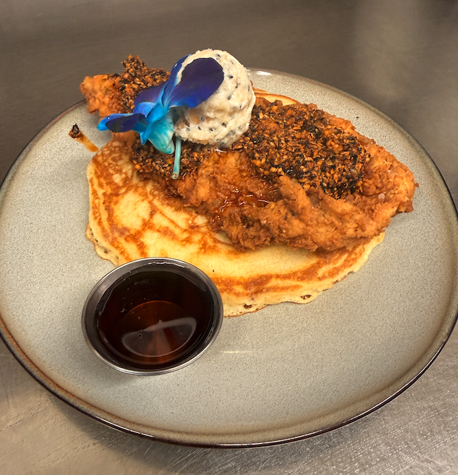 Chicken and Pancakes.