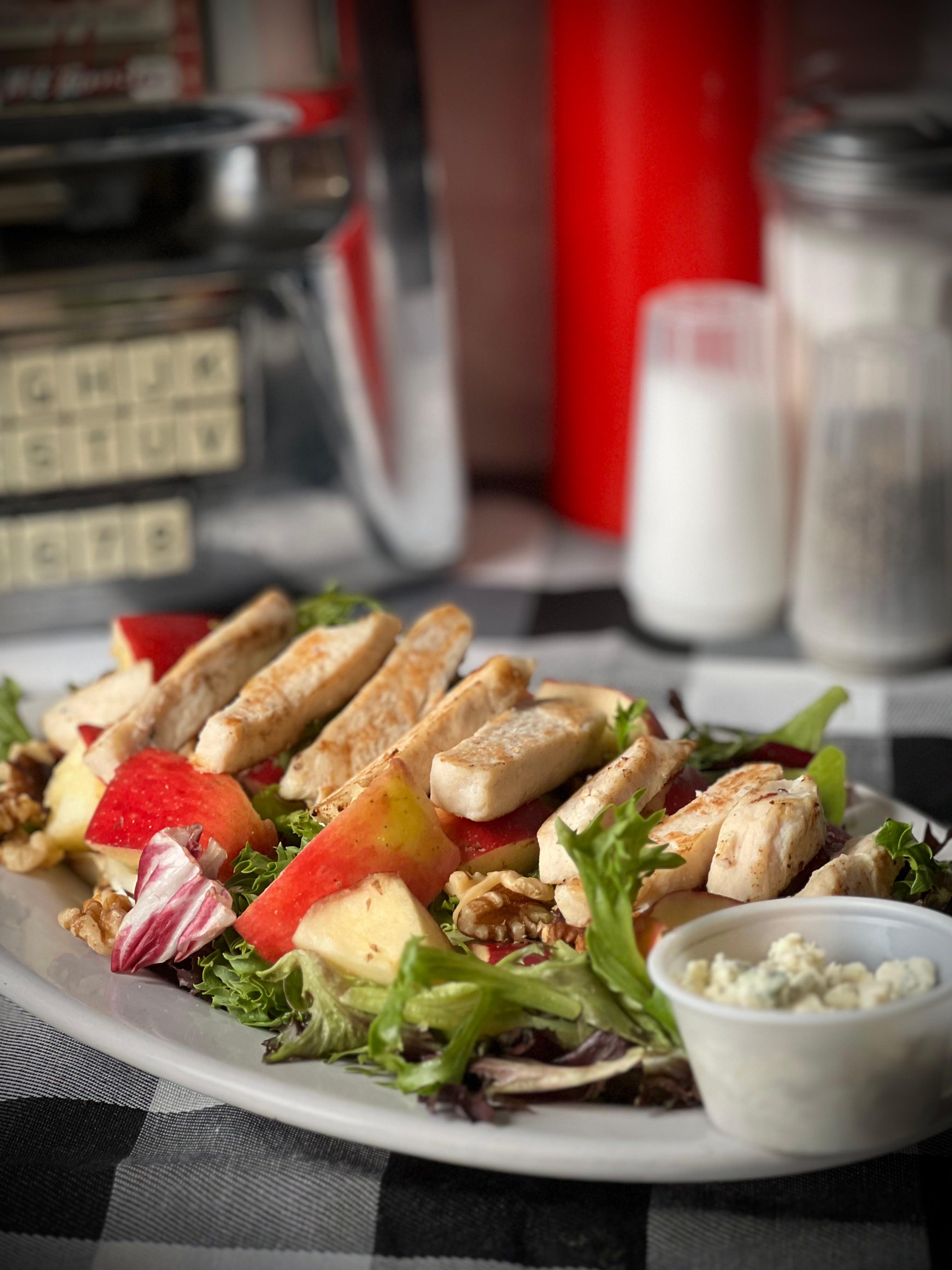 Apple Walnut Grilled Chicken Salad.