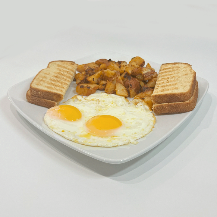 TWO EGGS BREAKFAST.