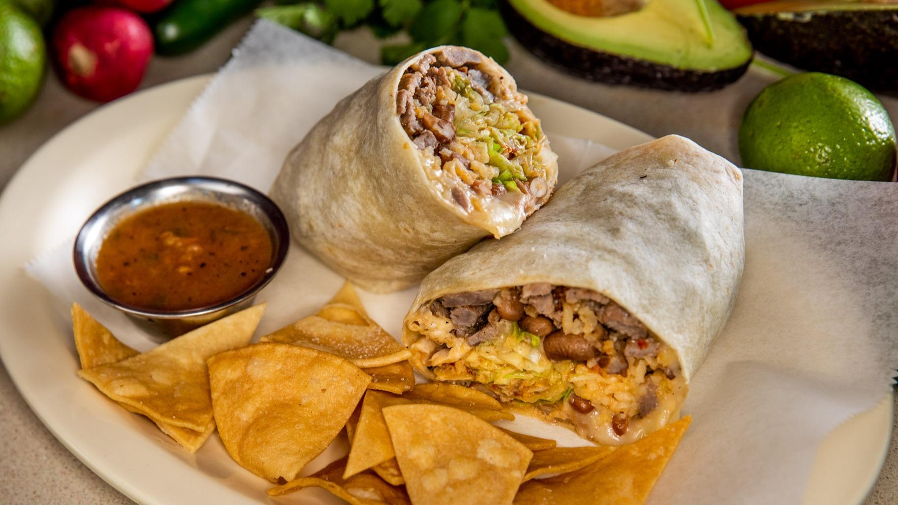 Steak & Chicken Burrito.