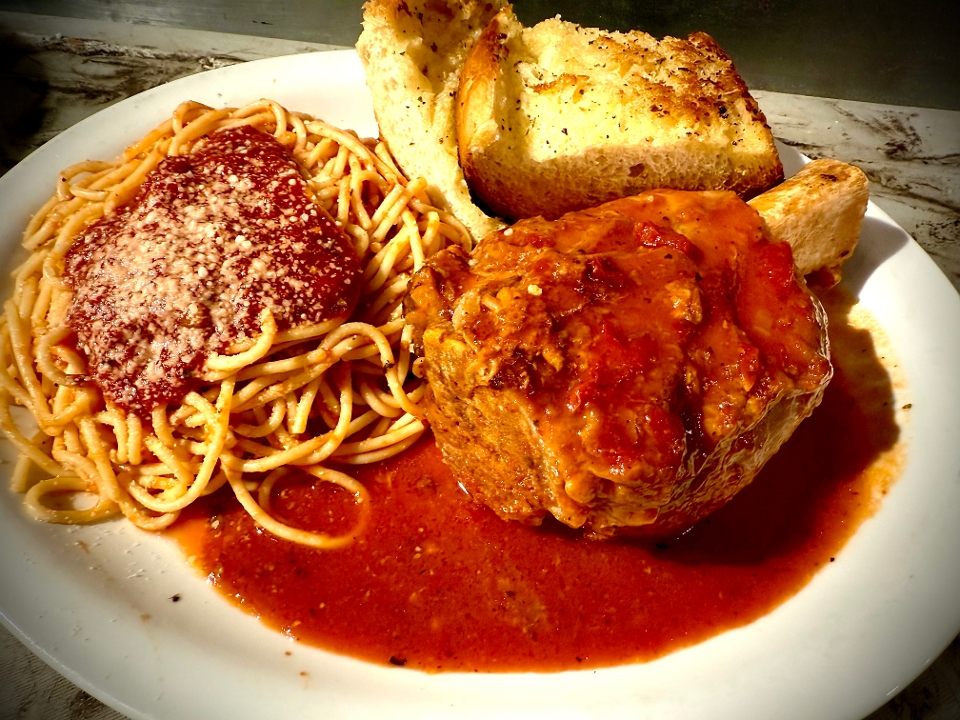 Sicilian Style Pork Osso Buco.
