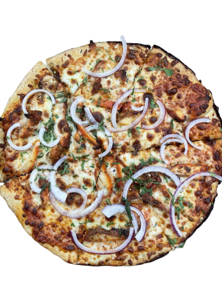 Butter Chicken Pizza.