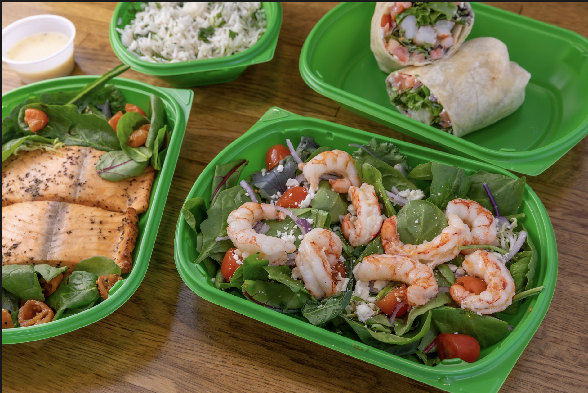 Coastal seafood spread for 4.