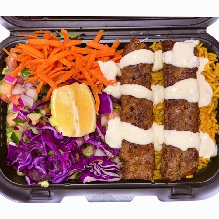 Adana Kebab Beef Platter.