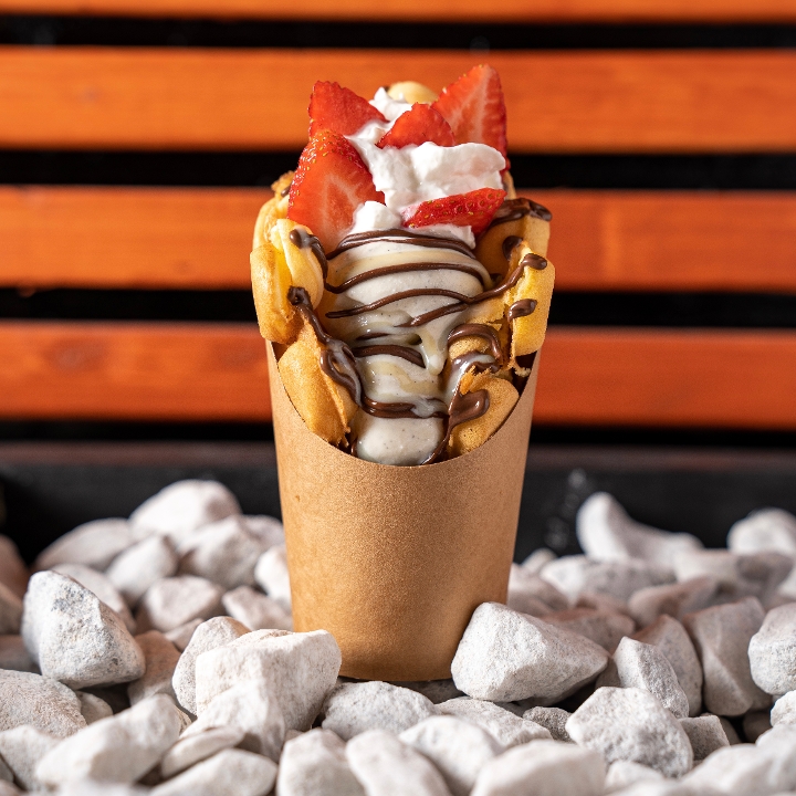 Fresa Bubble Waffle.