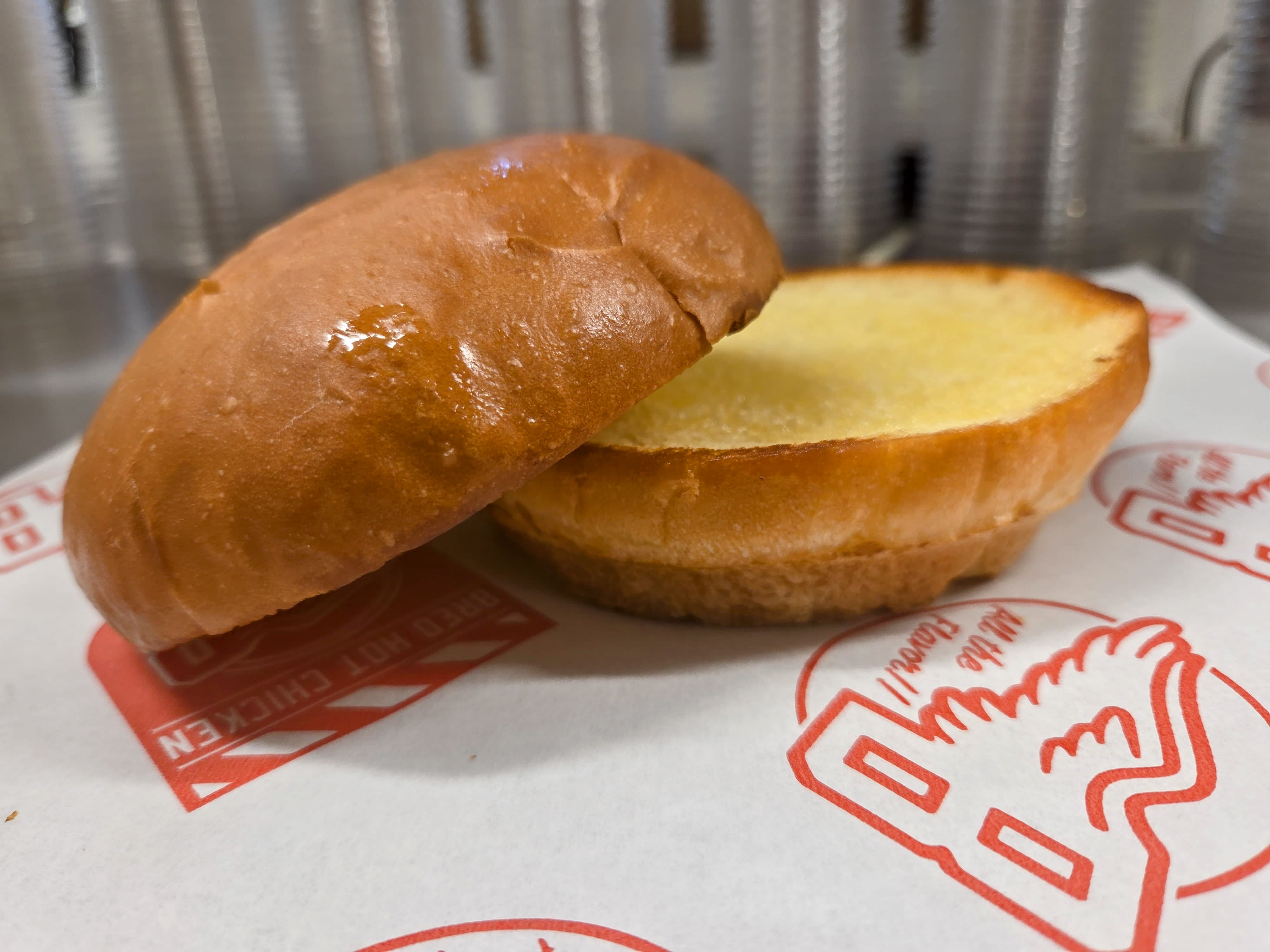 Brioche Bun, Buttered Toasted.