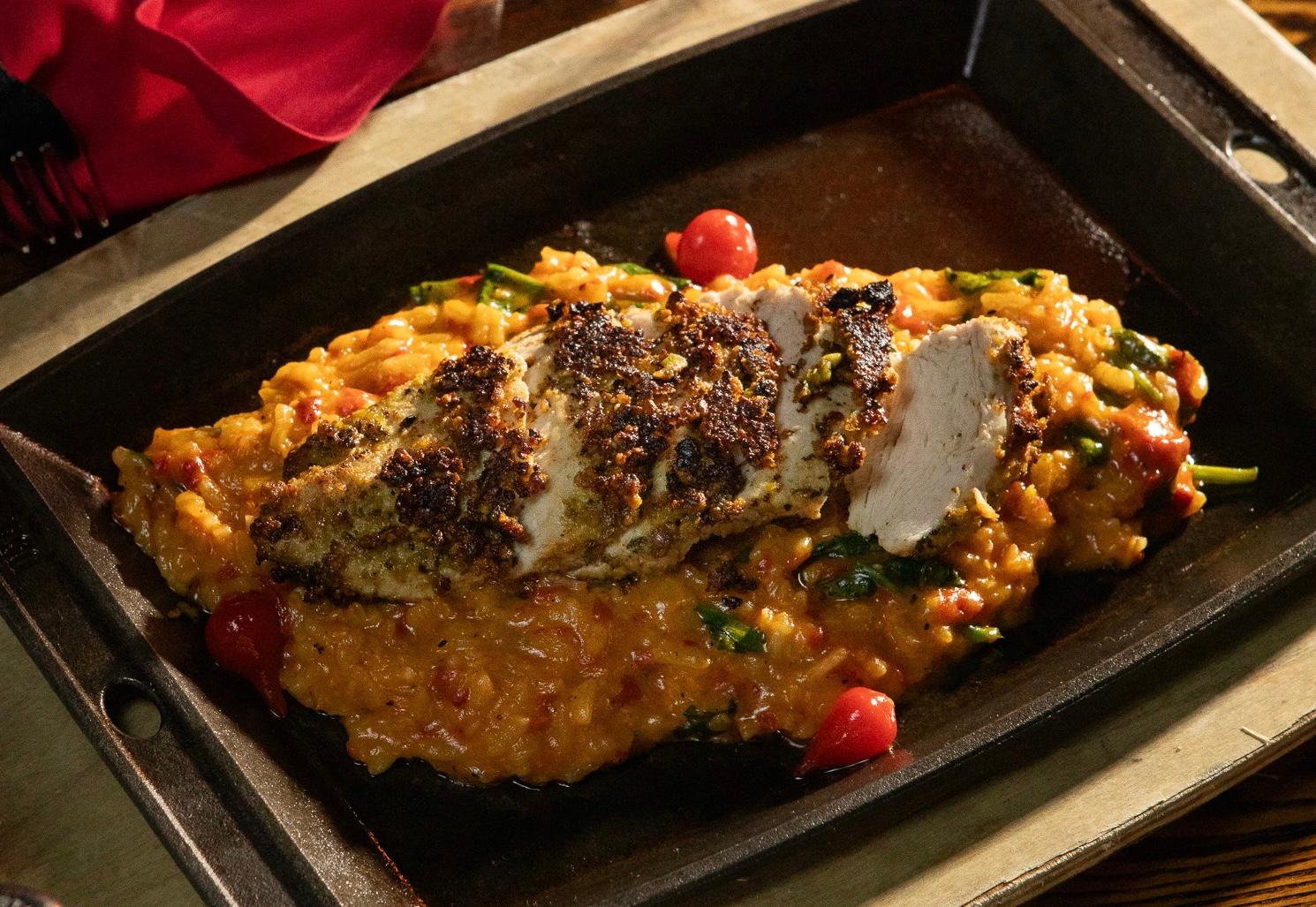 Pistachio Encrusted Chicken.