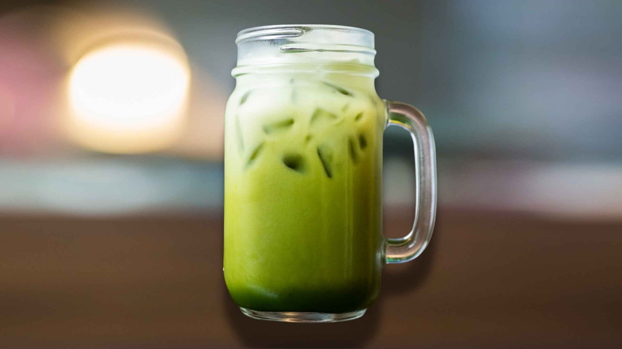 Iced Green Milk Tea.