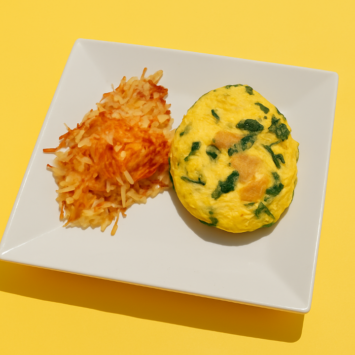 Spinach & Cheese Omelette.