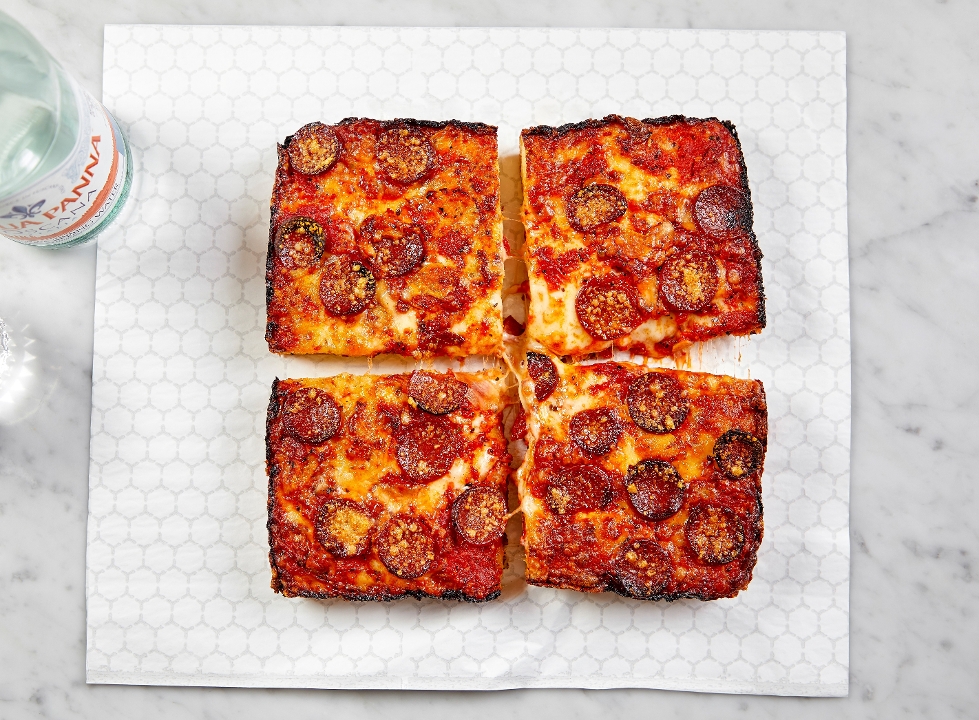 Pepperoni Sicilian Pie.