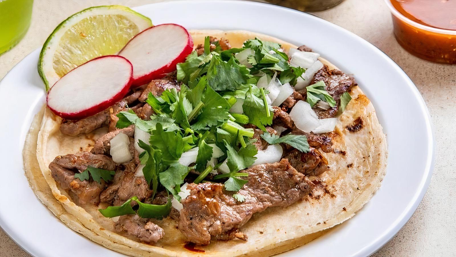 Steak Taco (Handmade tortilla).