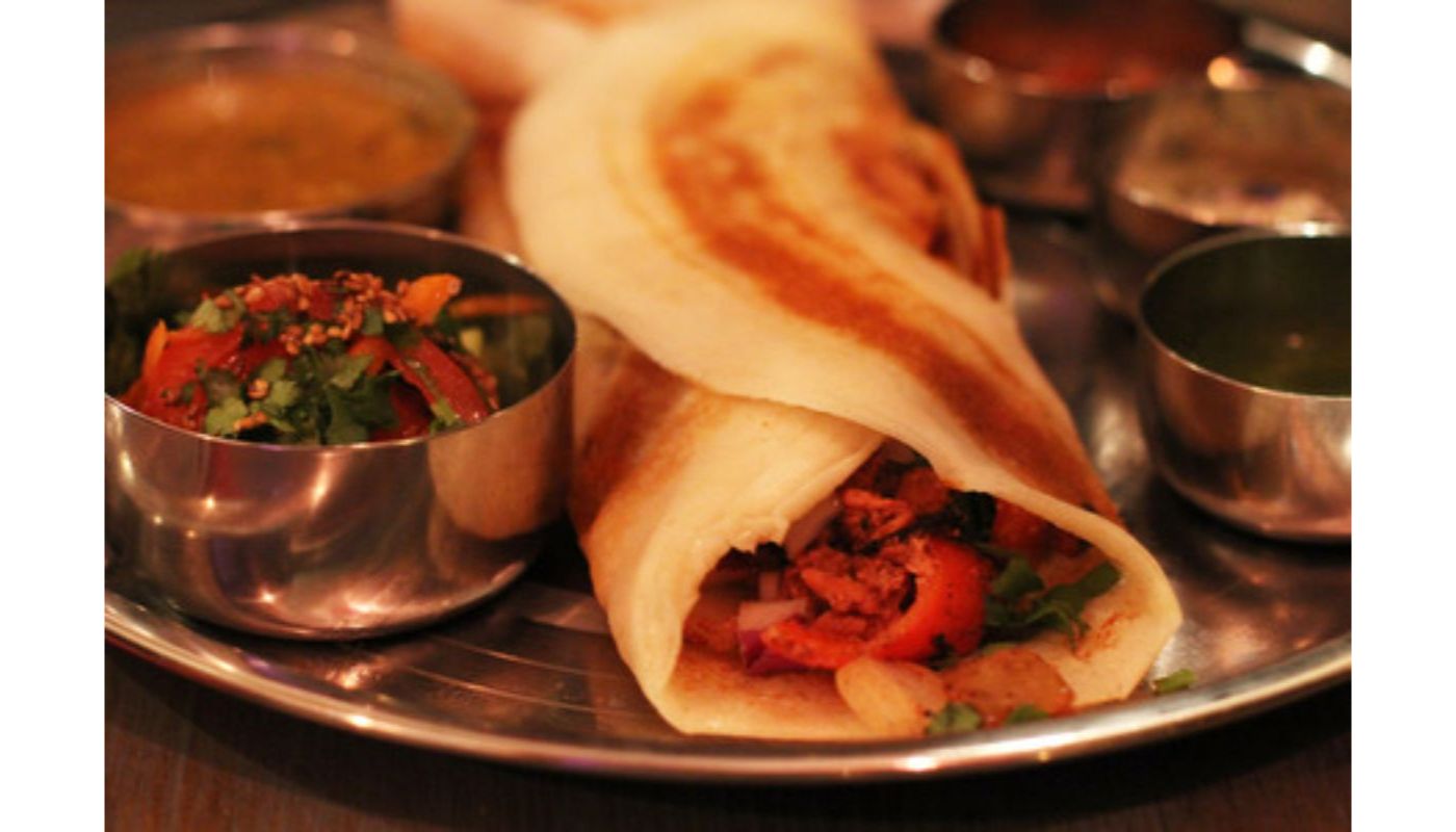 Chicken Tikka Dosa - Non Vegan, Gluten free.