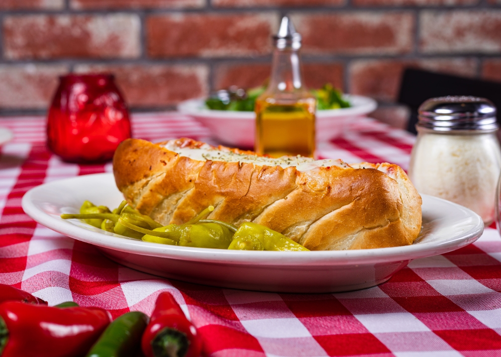 Homemade Beef Meatball Parmesan Sandwich.