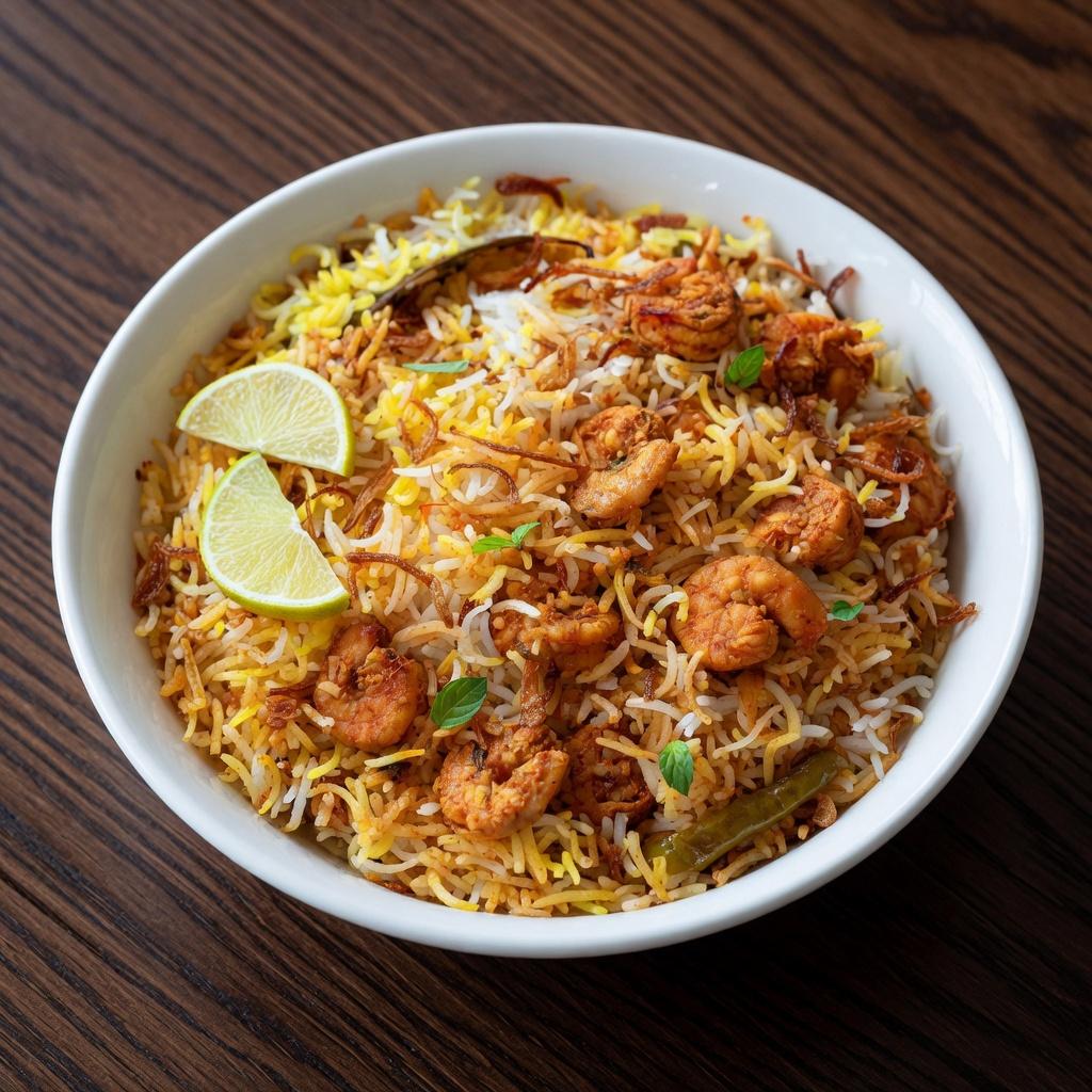 Shrimp Biryani.
