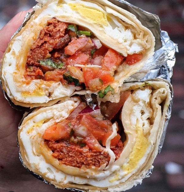 Los Agaves Breakfast Burritos.