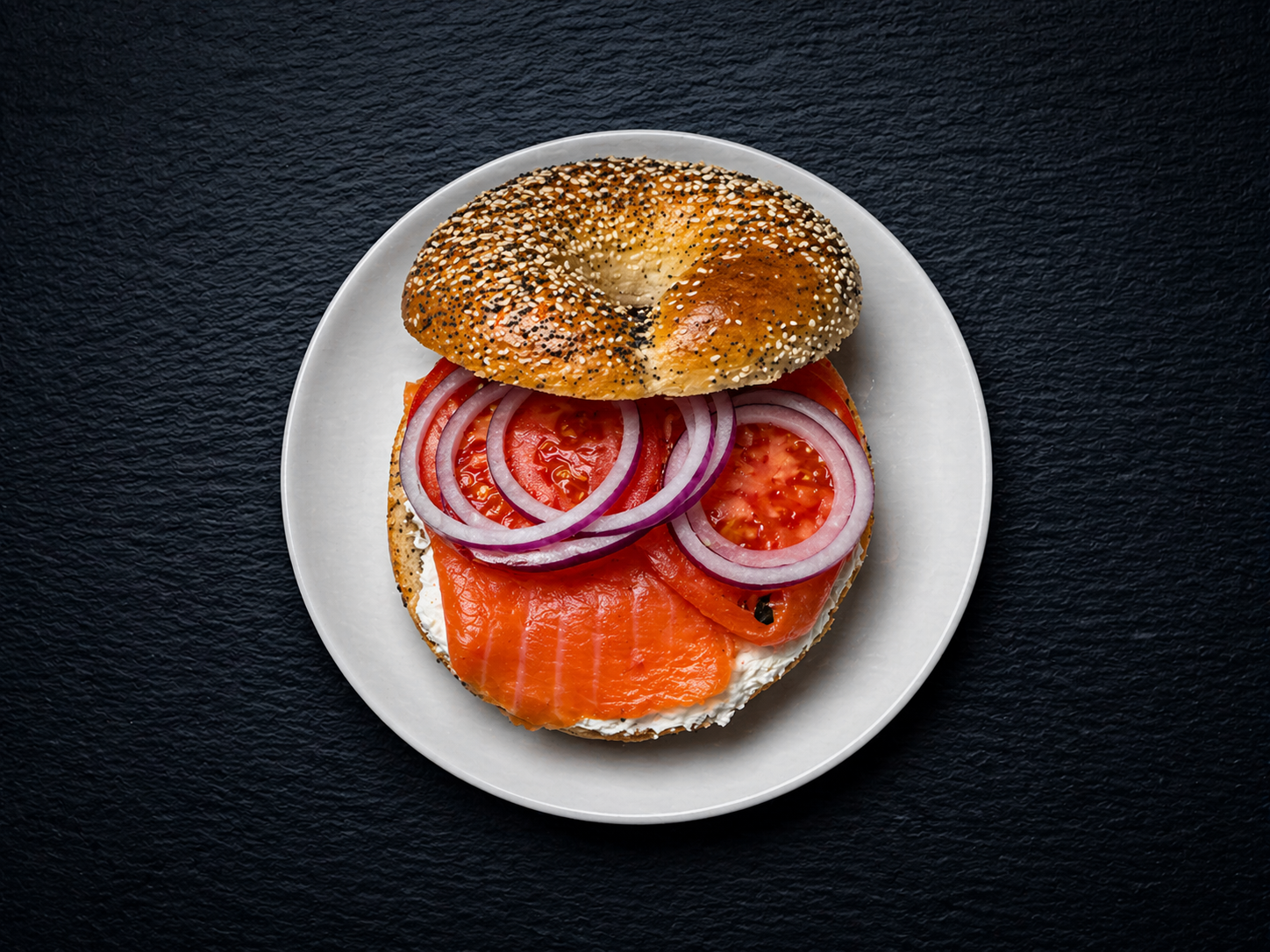 Sliced Nova & Cream Cheese.