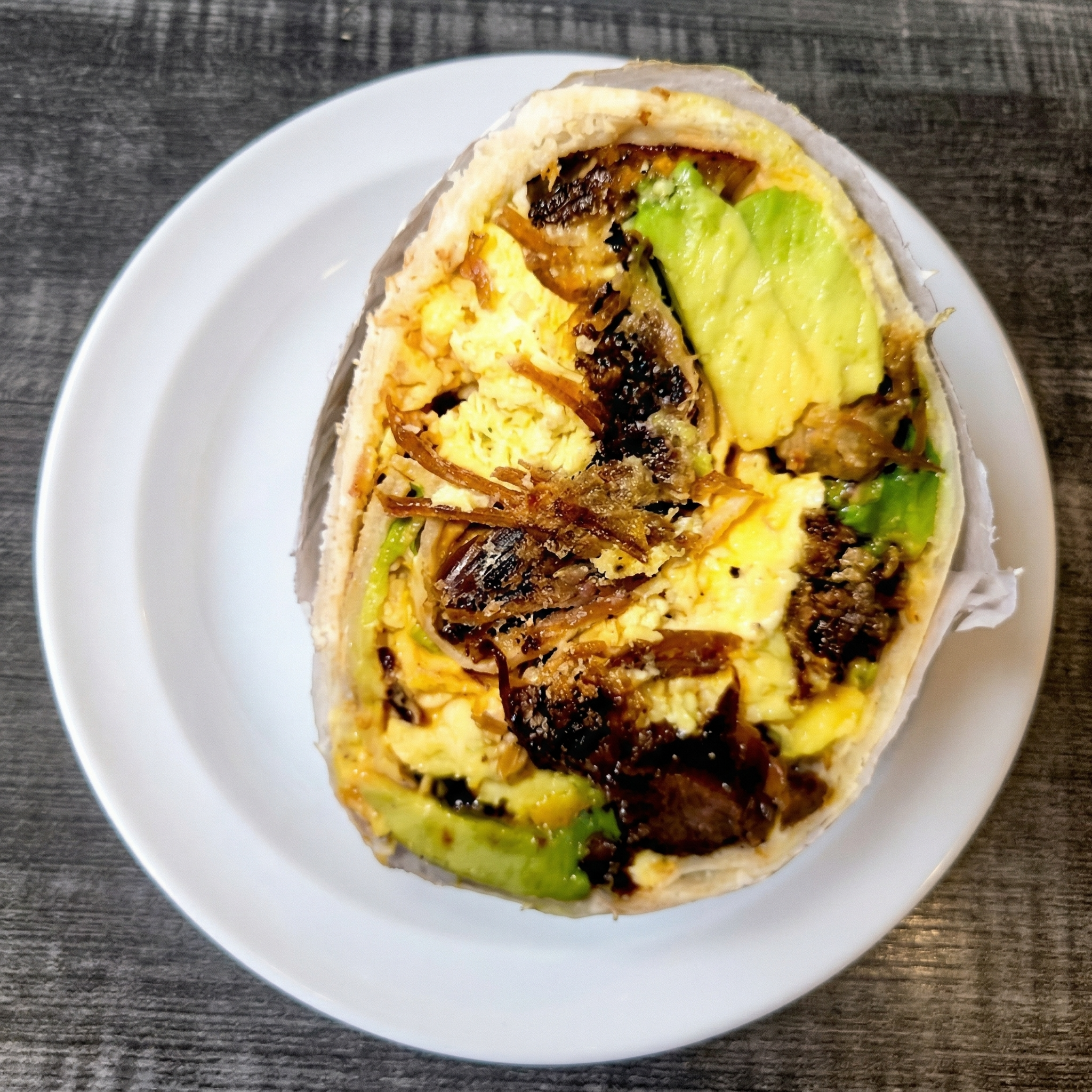 Breakfast Steak Burrito.