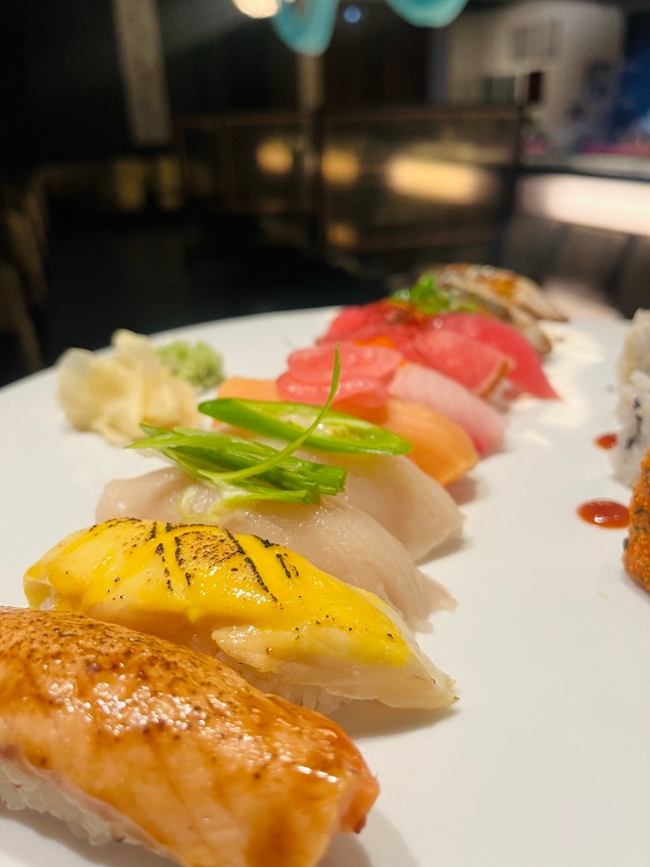 Sushi entree.