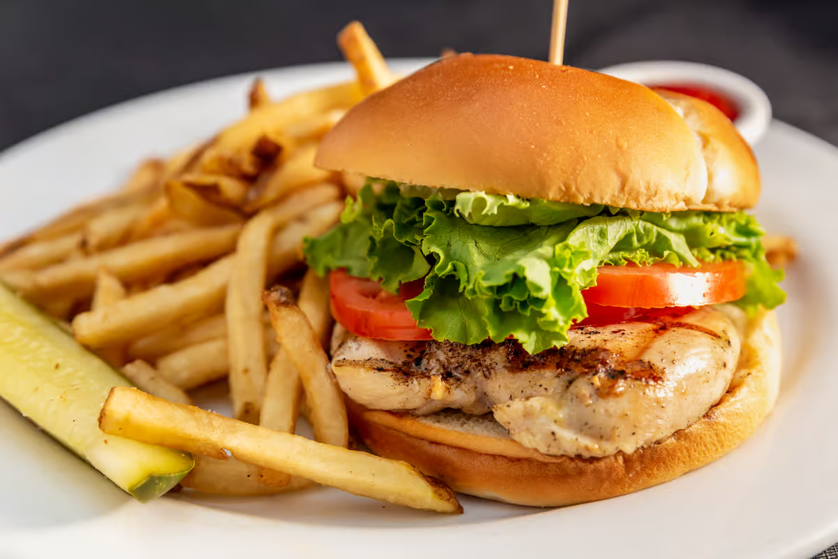 CHICKEN BREAST SANDWICH.