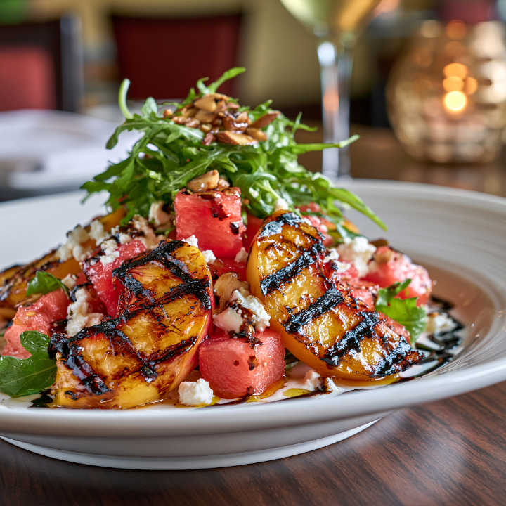 Grilled Peach & Watermelon Salad.