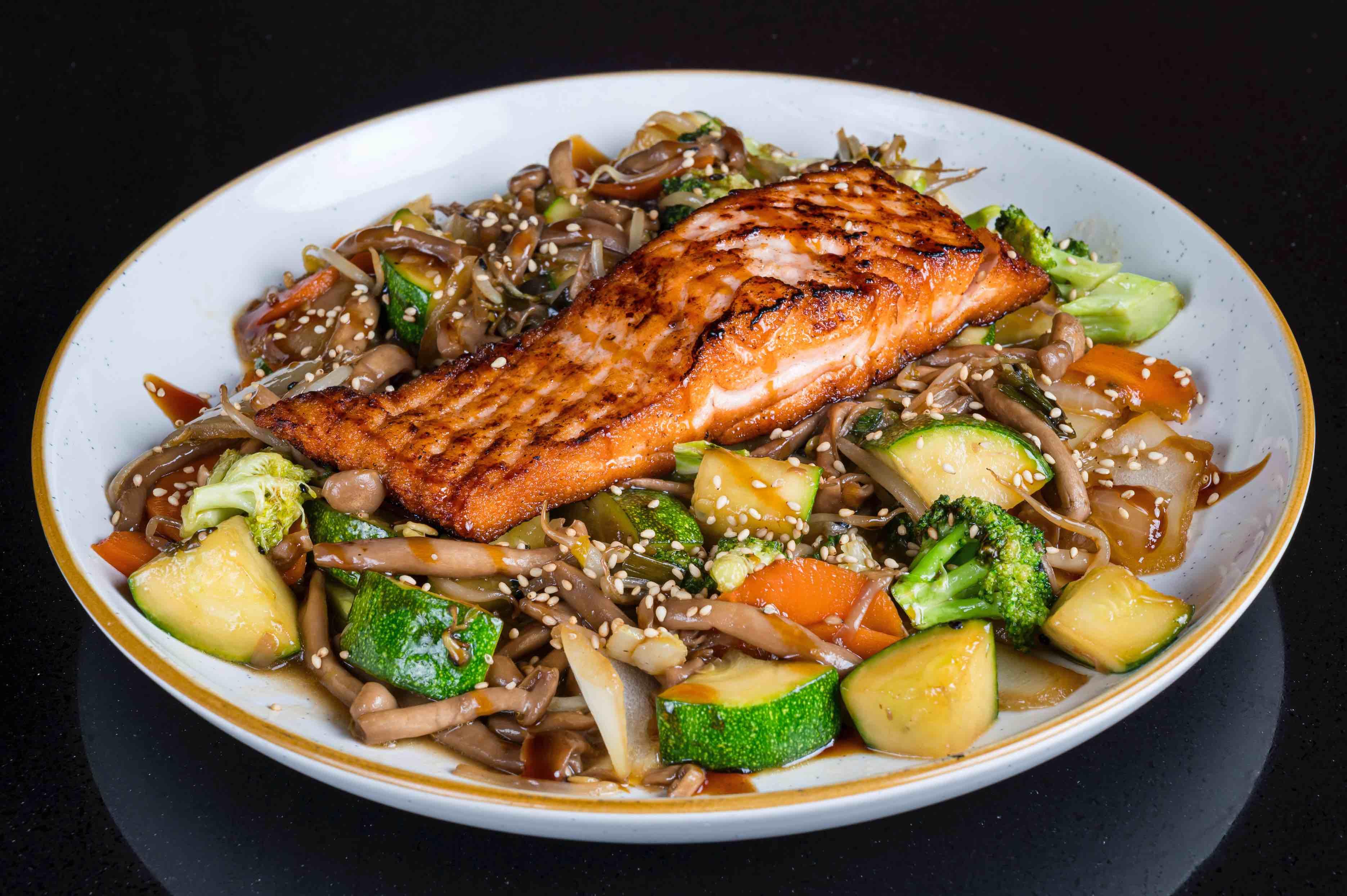Garden Grilled Salmon.