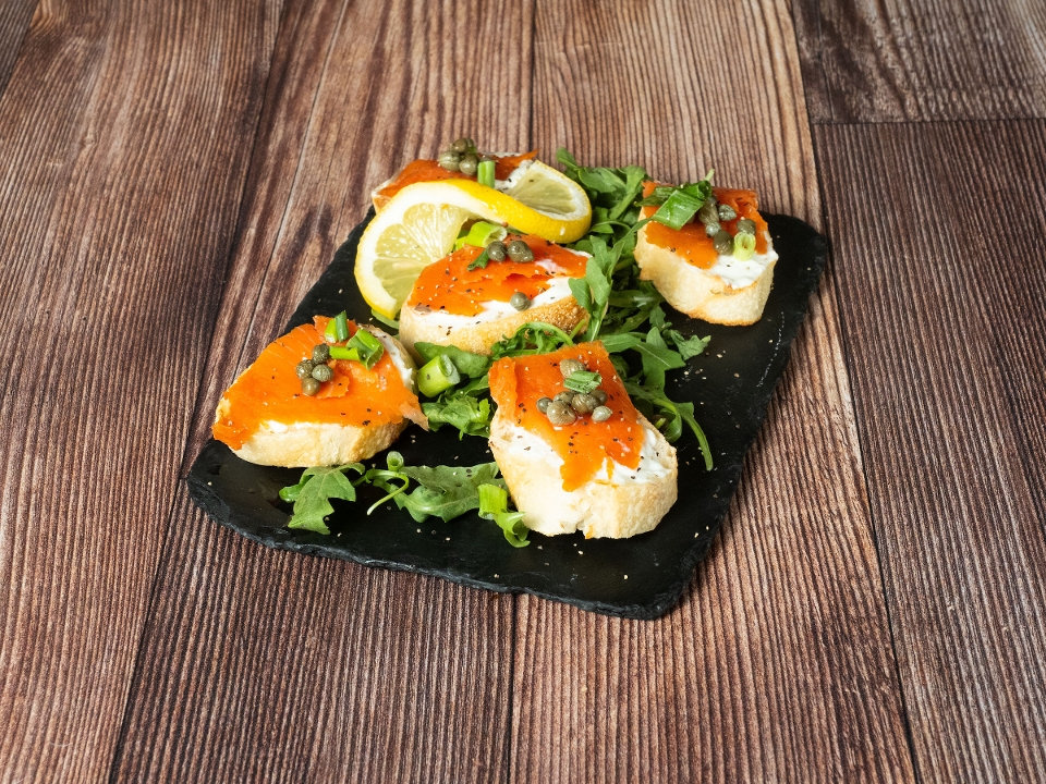 Smoked Salmon Crostini.