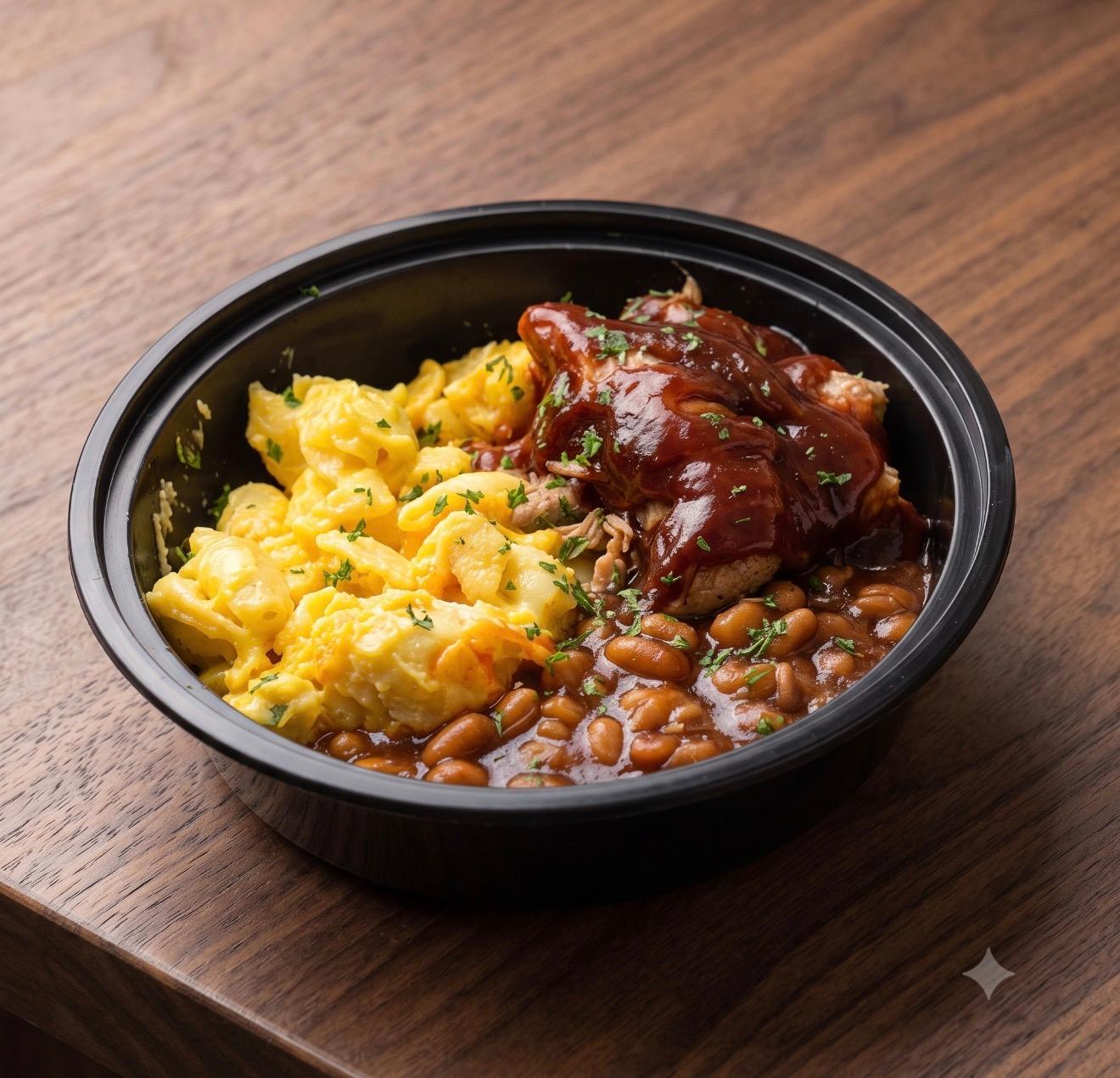 Pulled Pork & Mac Bowl.