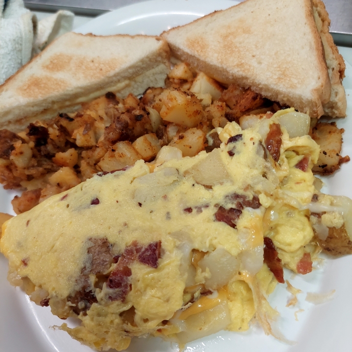 Baked Potato Omelette.