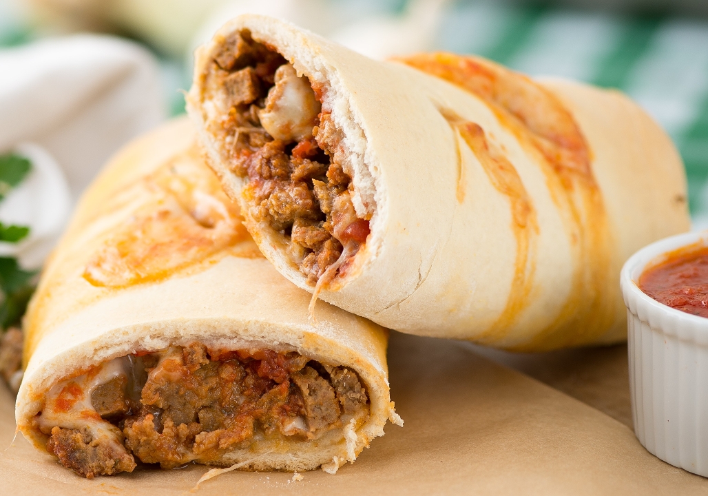 Meatball Provolone Stromboli.