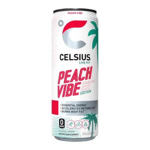 Celsius Peach Vibe.