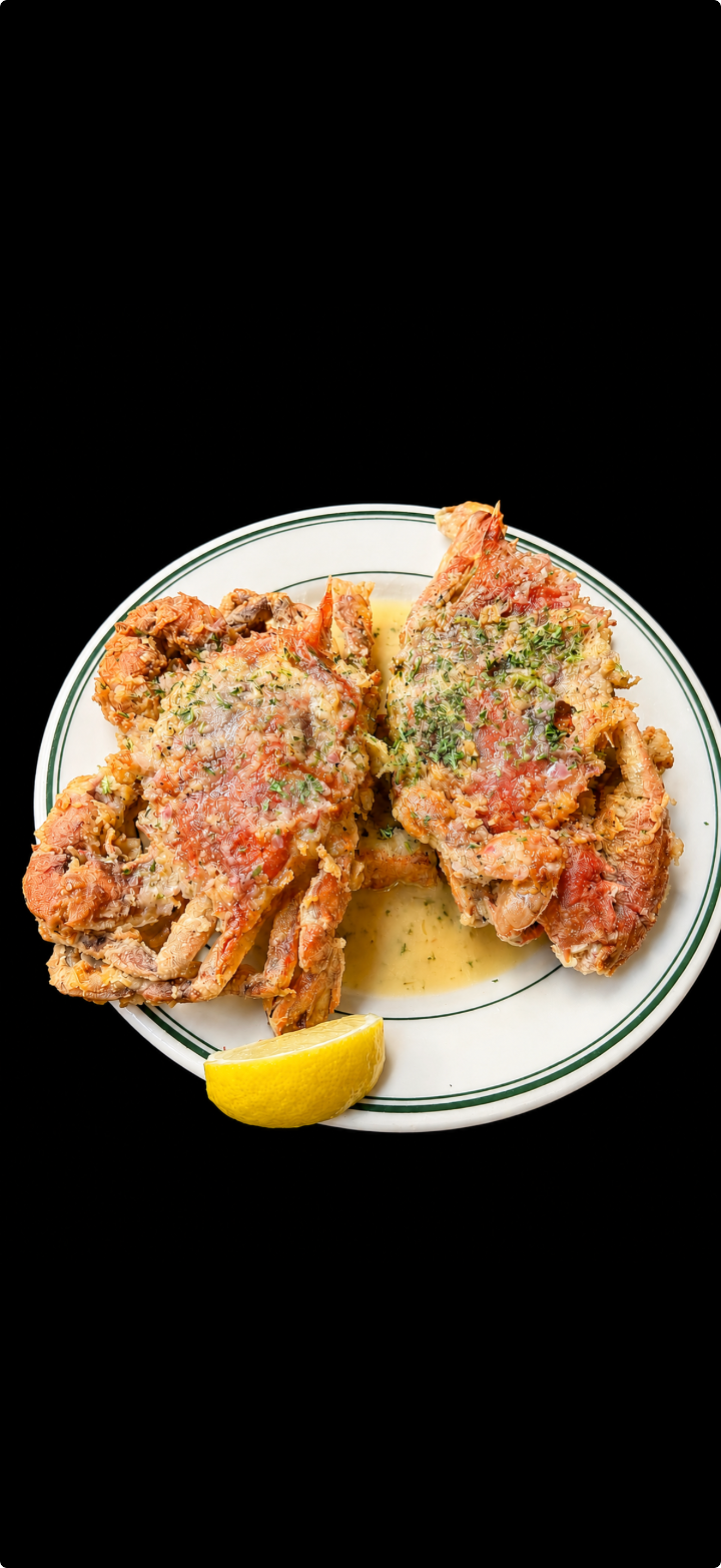 FRESH SOFT SHELL CRABS.