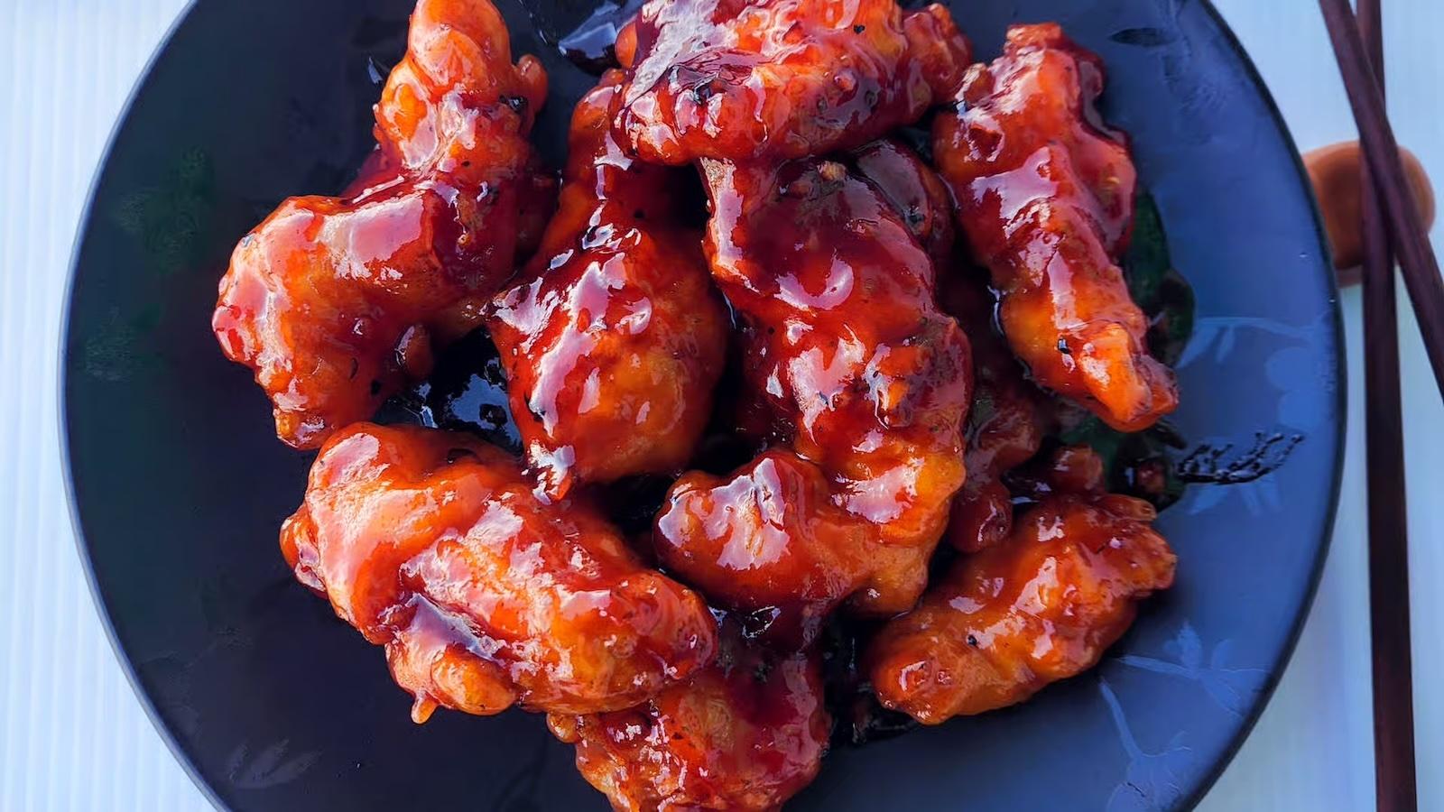 Crispy Chicken in Sweet Chili Sauce (gf).