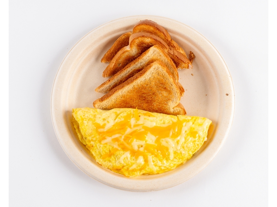 Ham and Cheese Omelet  with Toast.